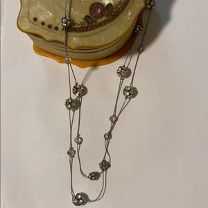 Rhinestone ball necklace